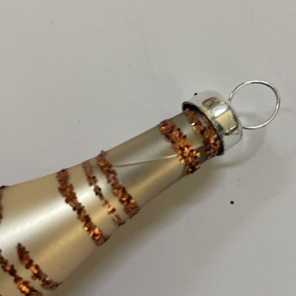 Set 6 Vintage Teardrop Blown‎ Glass Ornaments Glitter Old Worlde Christmas READ - Picture 7 of 11